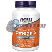 Omega-3 [Molecularly Distilled] (100 шт по 1000 мг), NOW Foods