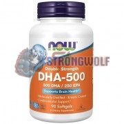 DHA-500 [Double Strength] (90 шт по 1000 мг), NOW Foods