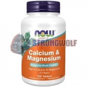 Calcium & Magnesium 2:1 Ratio (100 шт), NOW Foods